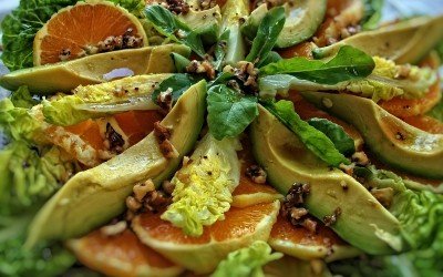 Salad with Avocado and Oranges