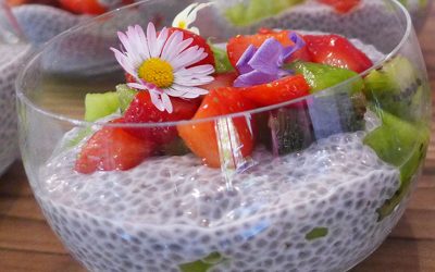 Chia Pudding with Kiwis and Strawberries